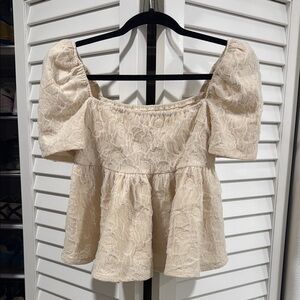 Reformation Cream Puff Sleeve Top